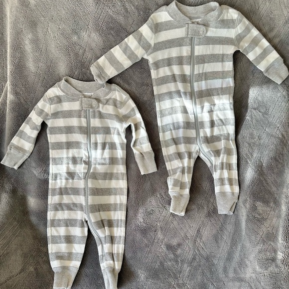 3-6 Months Baby Striped Zip Sleeper Pajamas by Hanna...